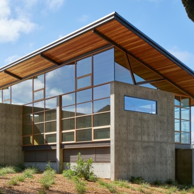 Residential slim wood storefront window