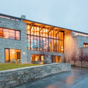 Bronze windows in Telluride home