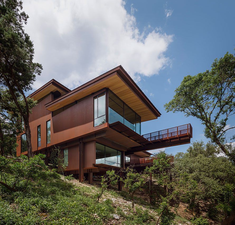 residential window walls overlooking ravine