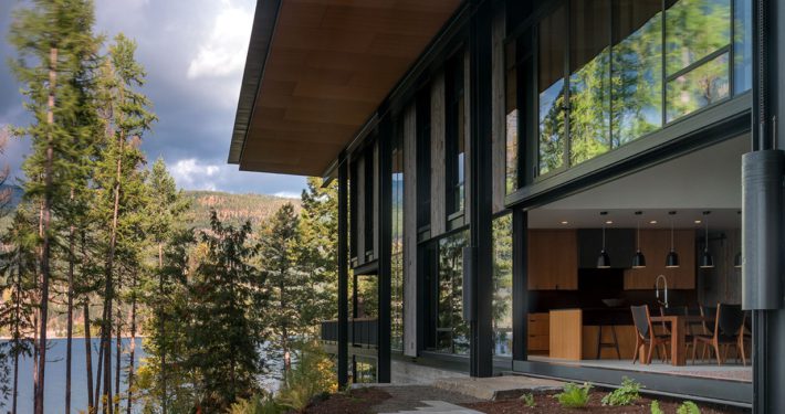 Olson Kundig Dragonfly House on a lake