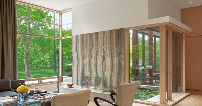 contemporary wooden windows in Oz Park home